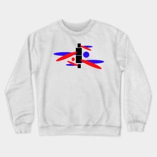 Blue and red firecrackers Crewneck Sweatshirt